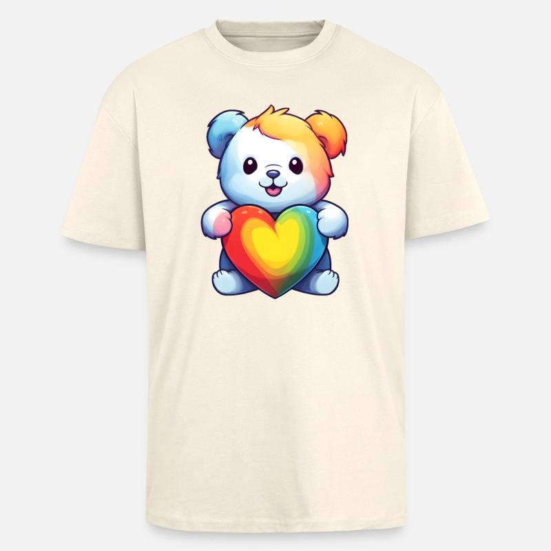 Liebe ist eine Bärennotwendigkeit - Oversized Heavyweight Unisex T-Shirt - Creme
