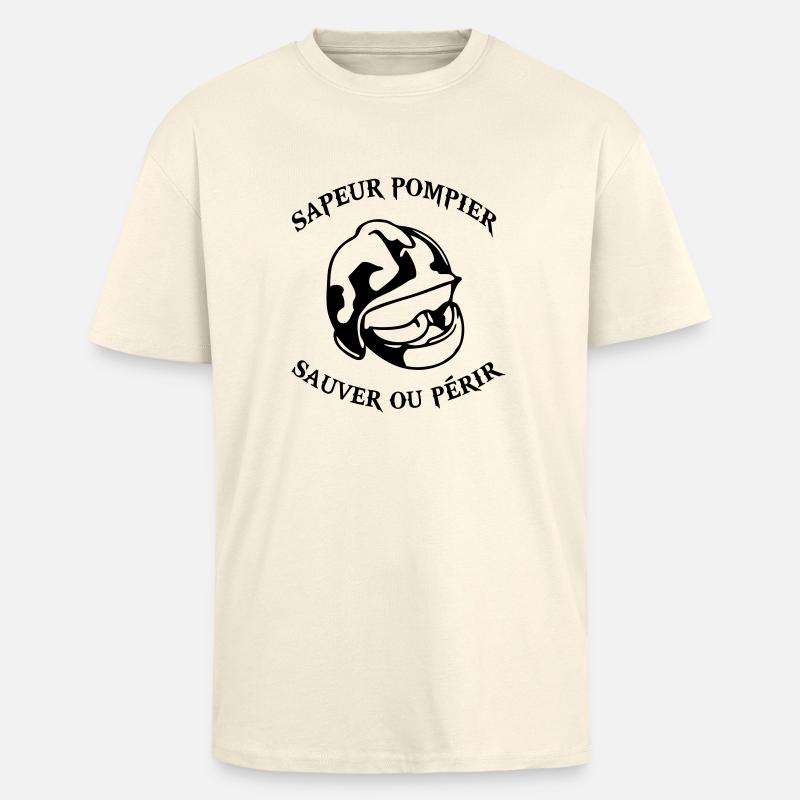 pompier - Oversized Heavyweight Unisex T-Shirt - Creme