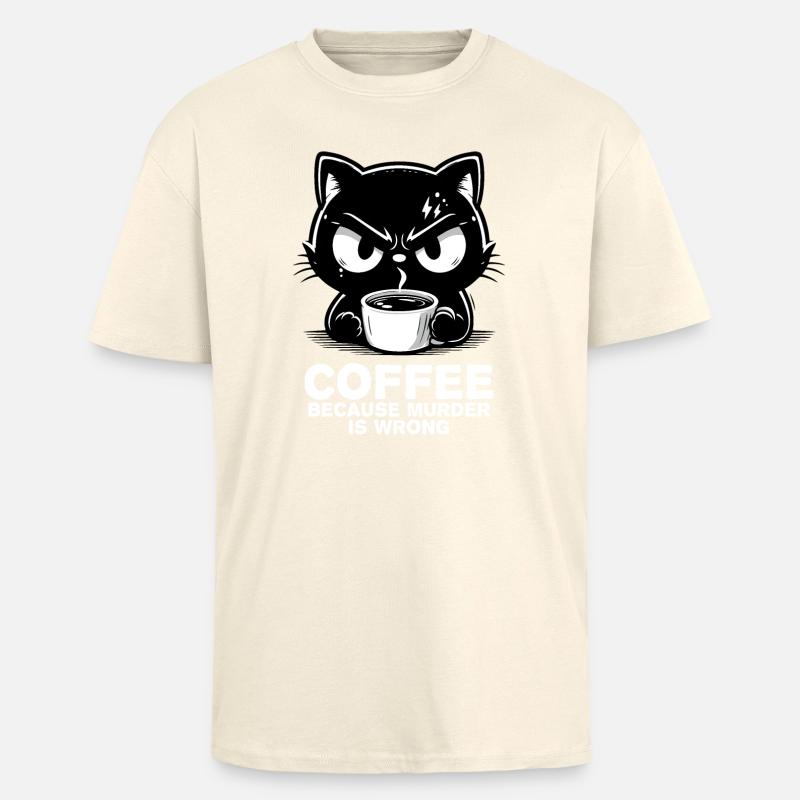 Murder is wrong (dark) - Unisex Oversized Heavyweight T-shirt - creme