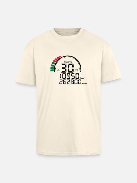 years 30 years anniversary meter - Unisex Oversized Heavyweight T-shirt - creme