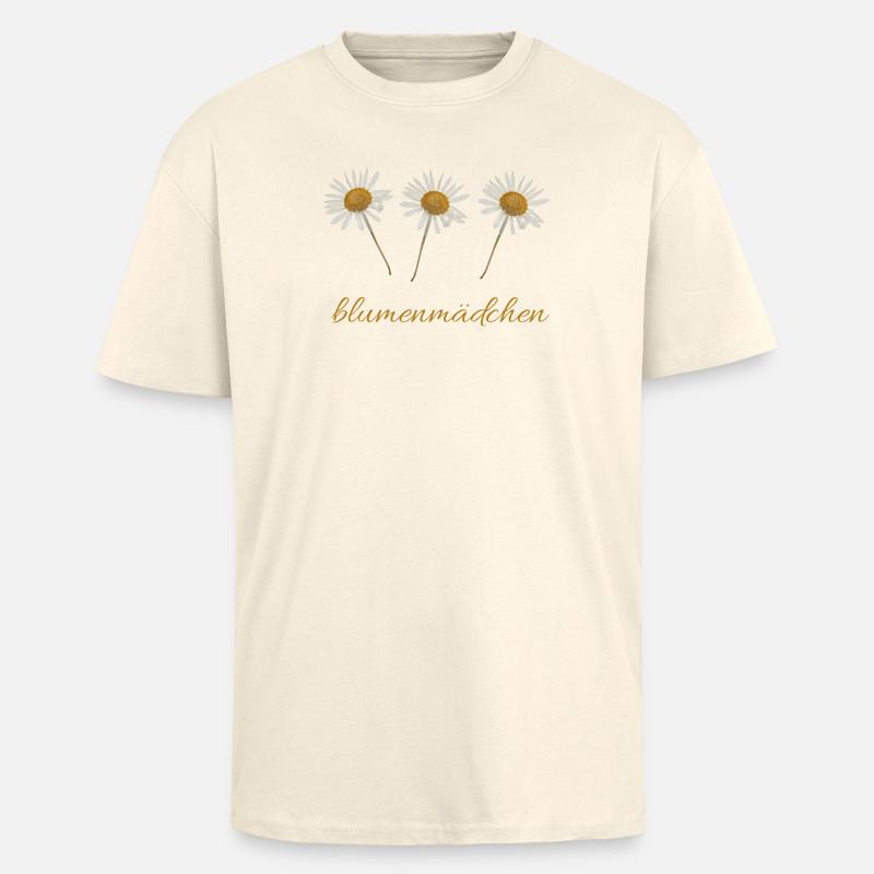 Blumenmädchen  - Oversized Heavyweight Unisex T-Shirt - Creme