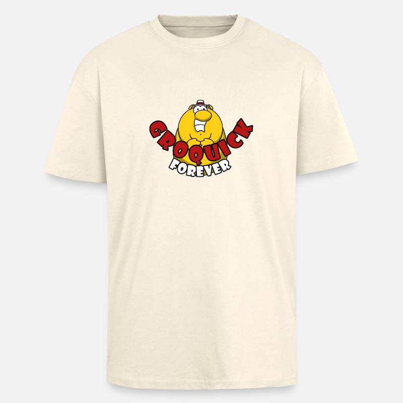 Groquick forever - T-shirt unisexe oversize épais - crème