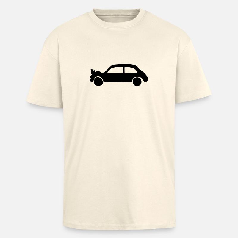 Crash Auto - Unfall - Oversized Heavyweight Unisex T-Shirt - Creme