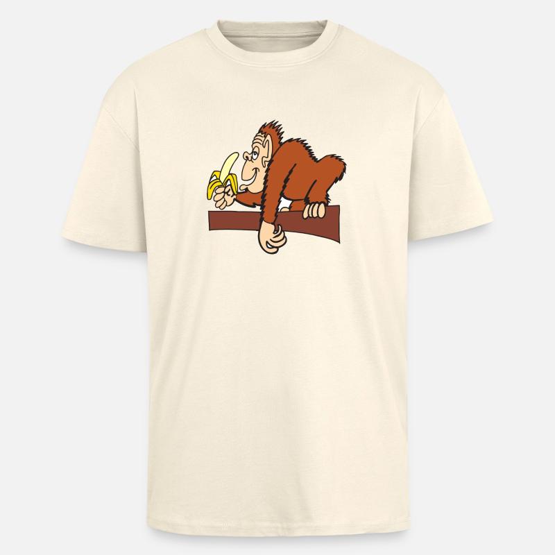 AFFE MIT BANANE! - Oversized Heavyweight Unisex T-Shirt - Creme