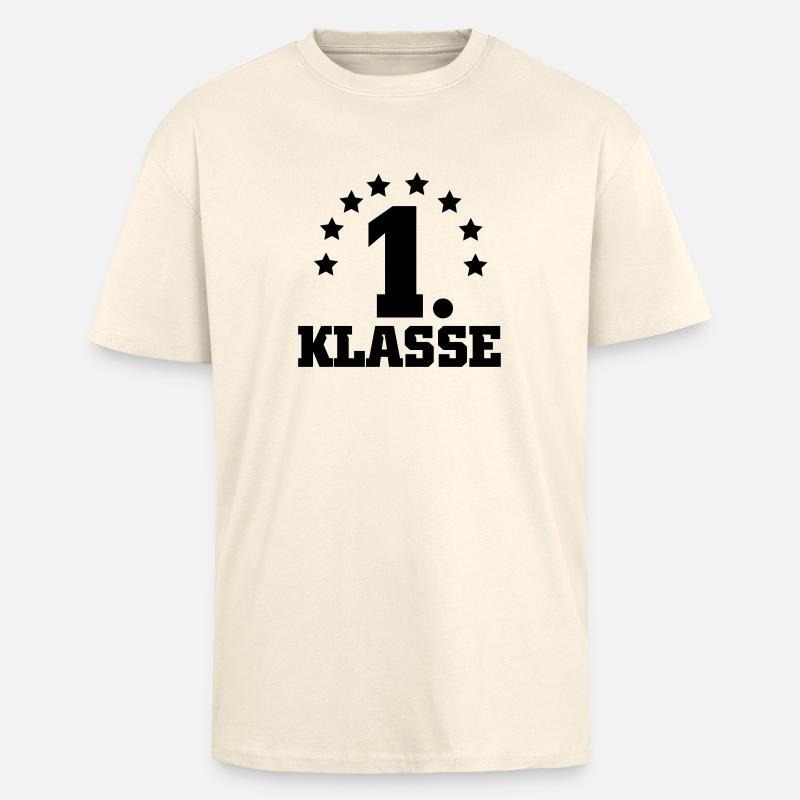 1. Klasse Stars... Geschenkidee - Oversized Heavyweight Unisex T-Shirt - Creme