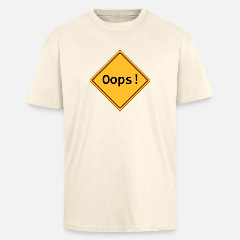 error, oops !, customizable - Unisex Oversized Heavyweight T-shirt - creme
