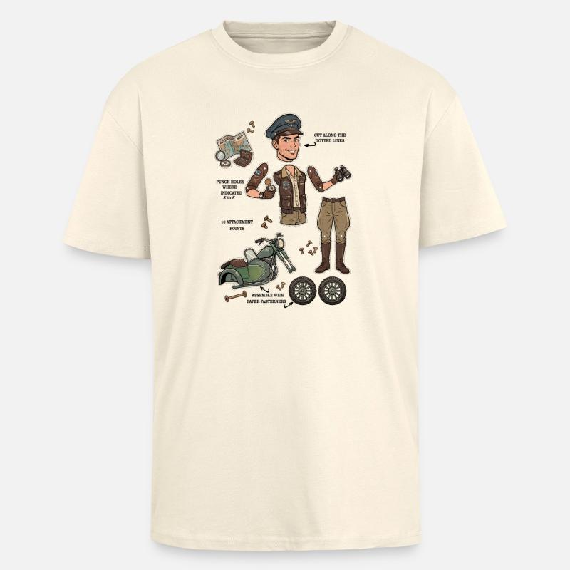 Robust eventyrer papirdukke - Unisex oversized heavyweight t-shirt - creamfarvet