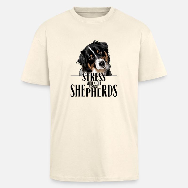 AUSTRALIAN SHEPHERD Spruch Wilsigns Aussie - Oversized Heavyweight Unisex T-Shirt - Creme
