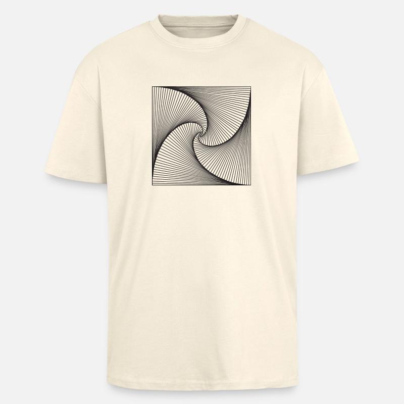 la conception de la géométrie - T-shirt unisexe oversize épais - crème
