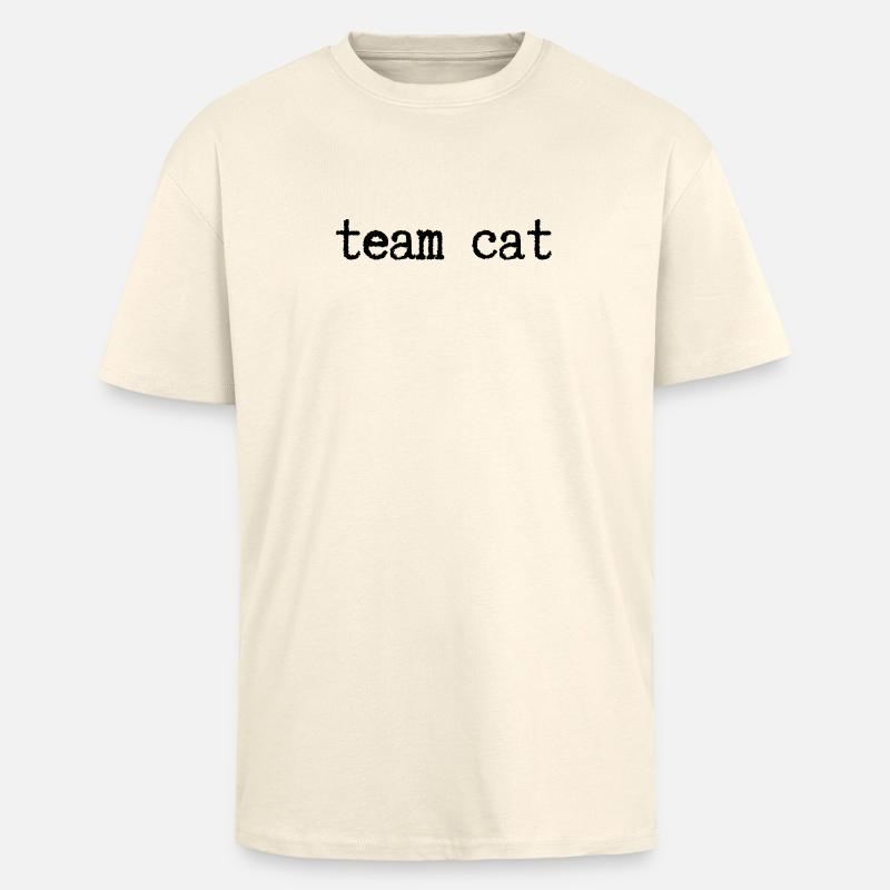 Équipe Cat - T-shirt unisexe oversize épais - crème
