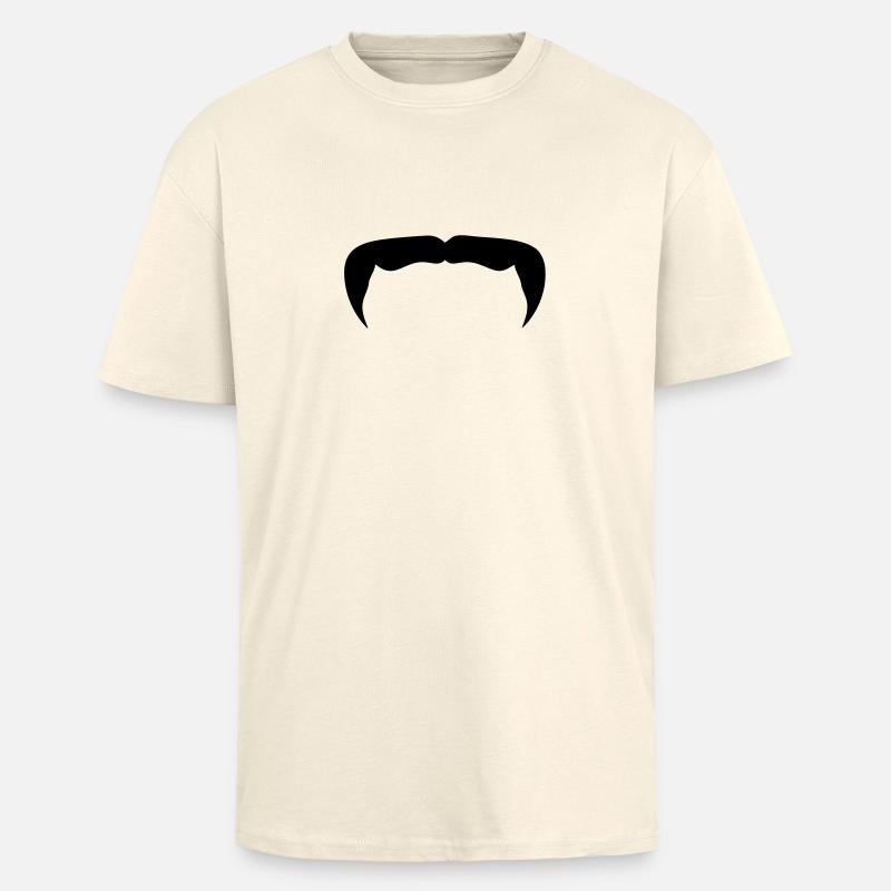 Hipster-Schnurrbart Schnurrbart Bart beard12 - Oversized Heavyweight Unisex T-Shirt - Creme