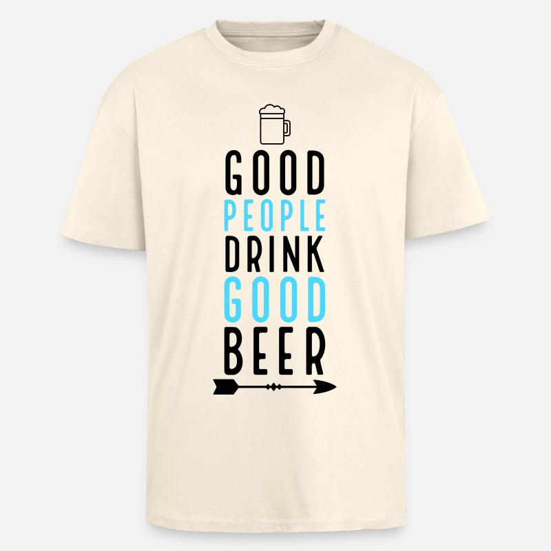 Bier - Oversized Heavyweight Unisex T-Shirt - Creme