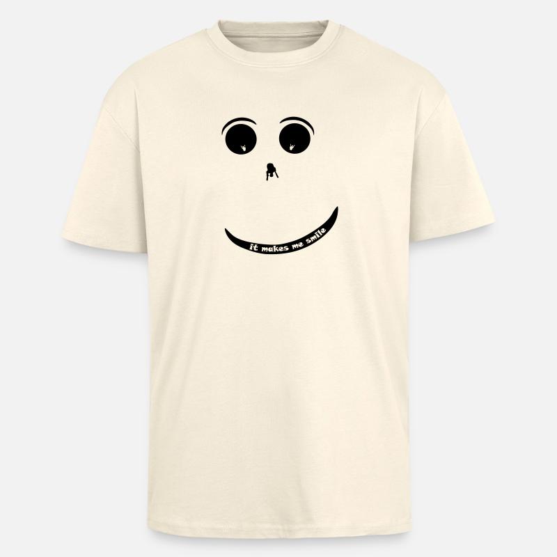 Paragliding Smiley - Oversized Heavyweight Unisex T-Shirt - Creme