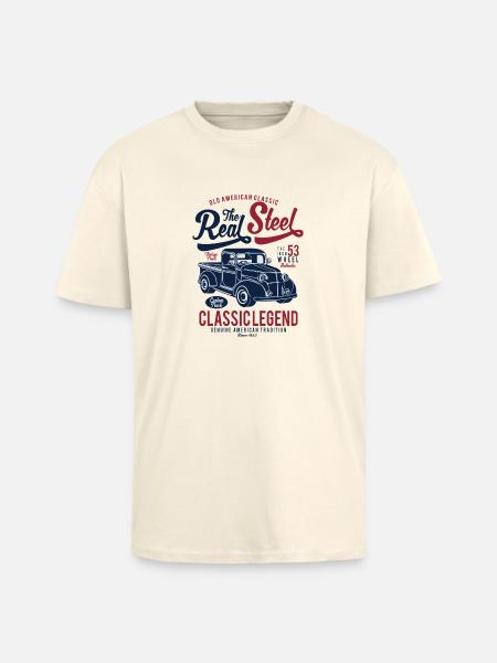 The Real Steel - Oversized Heavyweight Unisex T-Shirt - Creme