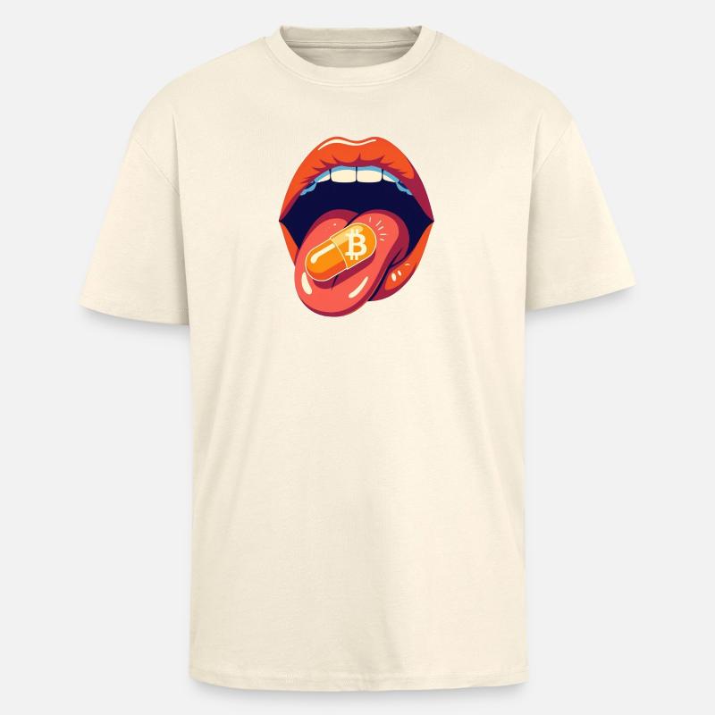 Bitcoin Orangepill Basic - T-shirt unisexe oversize épais - crème
