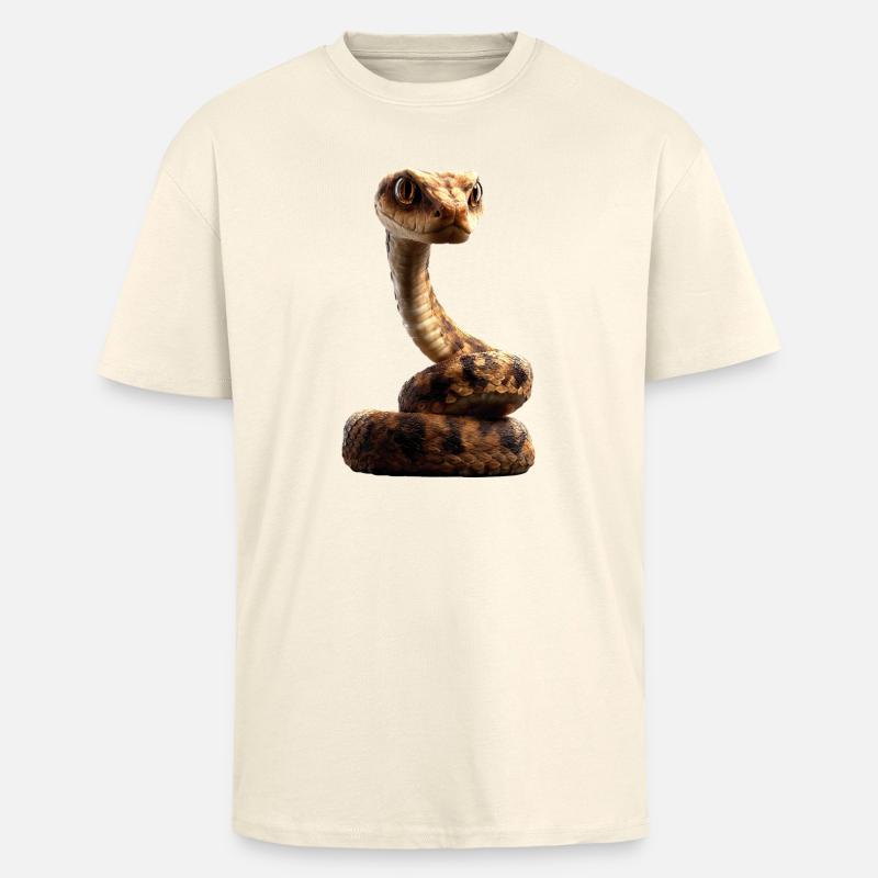 Schlange Python Kobra Klapperschlange Schlangen - Oversized Heavyweight Unisex T-Shirt - Creme