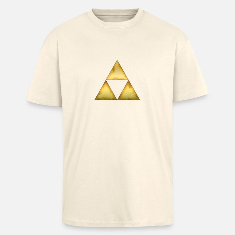 Triangle de Sierpinski - T-shirt unisexe oversize épais - crème