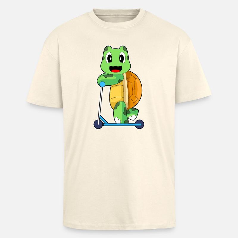 Schildkröte Tretroller - Oversized Heavyweight Unisex T-Shirt - Creme