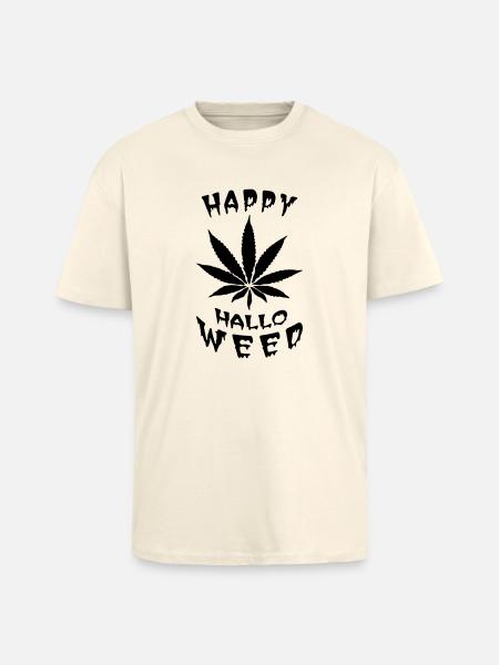 Happy Hallo Weed 1c - Unisex Oversized Heavyweight T-shirt - creme