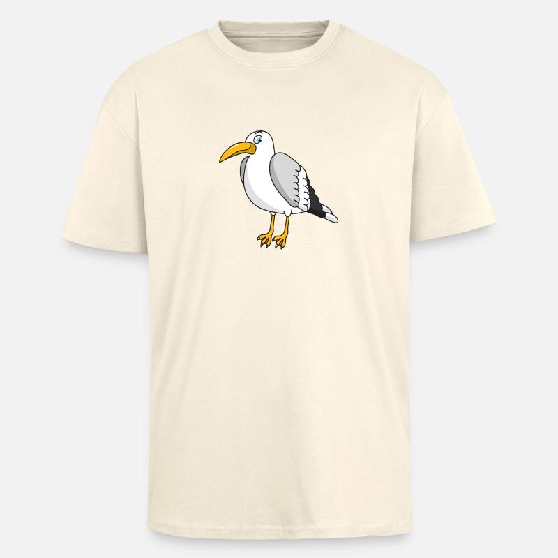 Möwe - Oversized Heavyweight Unisex T-Shirt - Creme