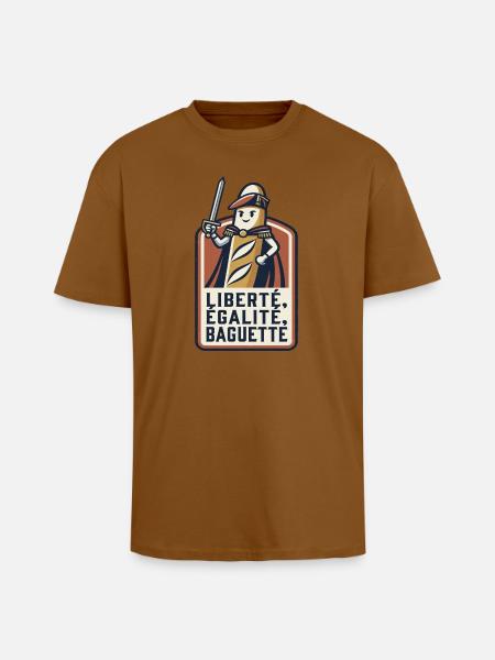 La baguette patriote 🇫🇷 - T-shirt unisexe oversize épais - toffee