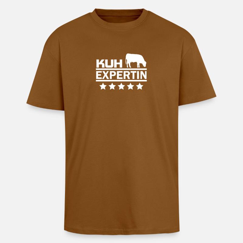 kuh experte - Oversized Heavyweight Unisex T-Shirt - Toffee