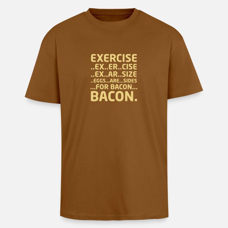 Bacon Logical Deduction - Oversized Heavyweight Unisex T-Shirt - Toffee