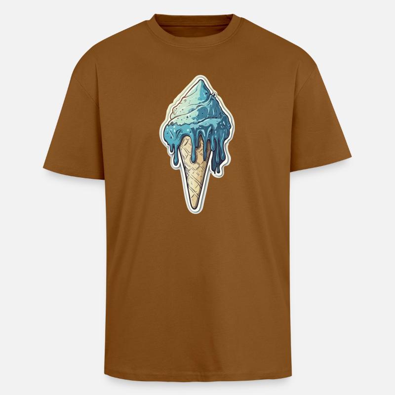 Eiscreme Eis - Oversized Heavyweight Unisex T-Shirt - Toffee