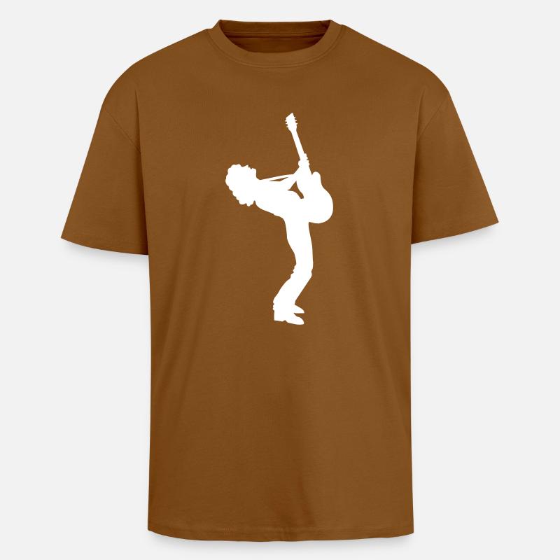 guitar player - Oversized Heavyweight Unisex T-Shirt - Toffee