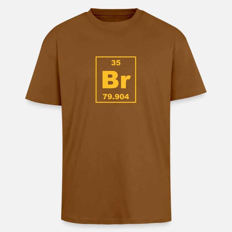 Bromine (Br) (element 35) - Unisex Oversized Heavyweight T-shirt - toffee