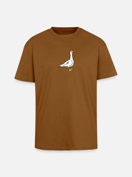 Gans - Oversized Heavyweight Unisex T-Shirt - Toffee