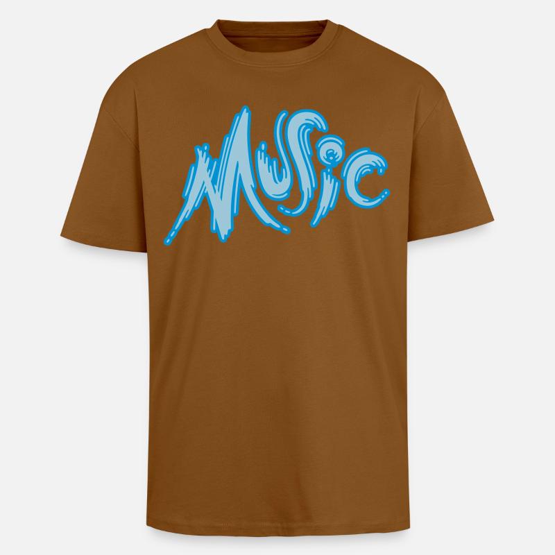 Music - Oversized Heavyweight Unisex T-Shirt - Toffee