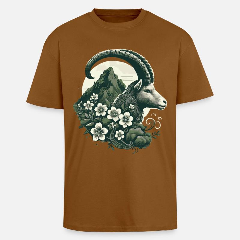 Steinbock Sternzeichen - Bergziege Astrologie - Oversized Heavyweight Unisex T-Shirt - Toffee