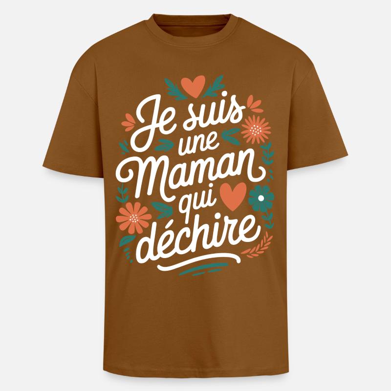 Ich bin eine Killer-Mutter - Oversized Heavyweight Unisex T-Shirt - Toffee