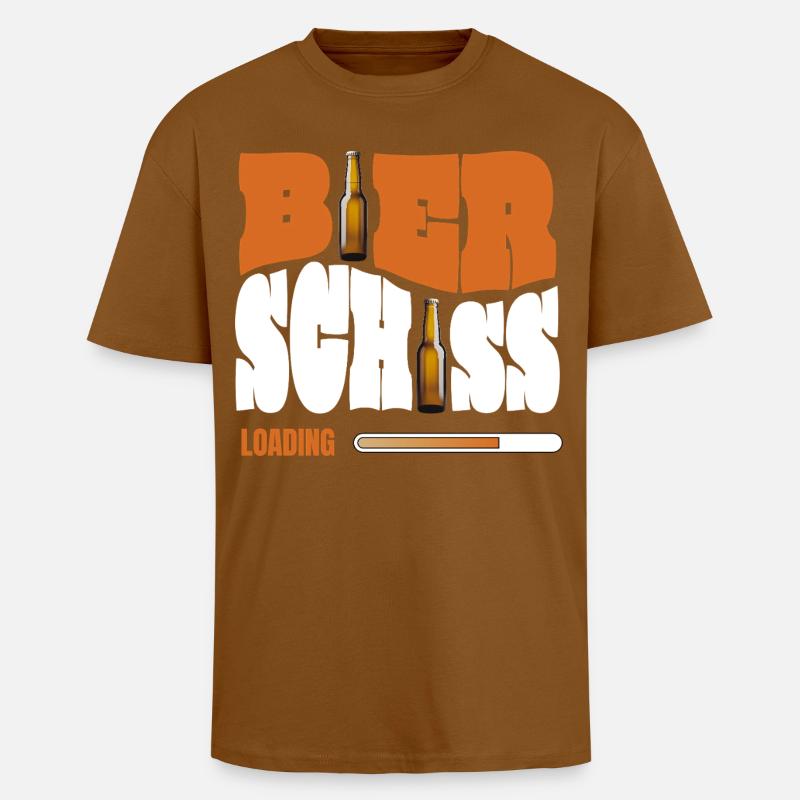 Bierschiss Loading - Oversized Heavyweight Unisex T-Shirt - Toffee