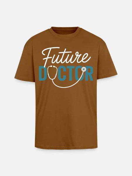 Future Doctor Stethoscope Design - Unisex Oversized Heavyweight T-shirt - toffee