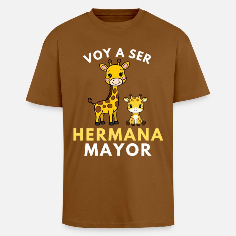 Ich werde eine große Schwester - Oversized Heavyweight Unisex T-Shirt - Toffee