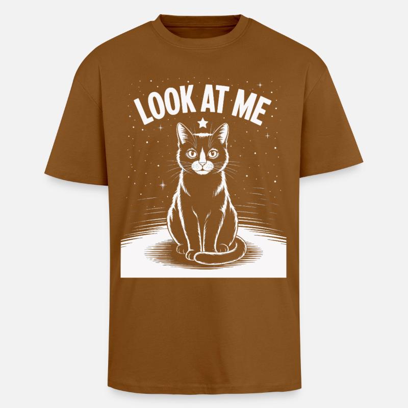 Regarde-moi - Ciel étoilé de chat - T-shirt unisexe oversize épais - toffee