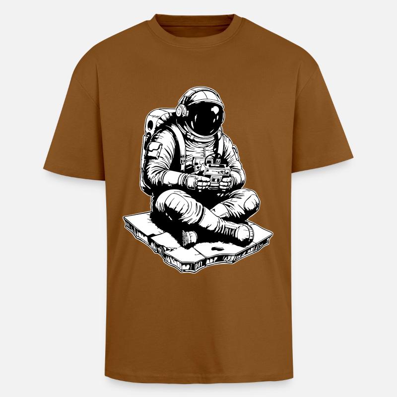 Astronaut Gaming Space Console - Unisex Oversized Heavyweight T-shirt - toffee