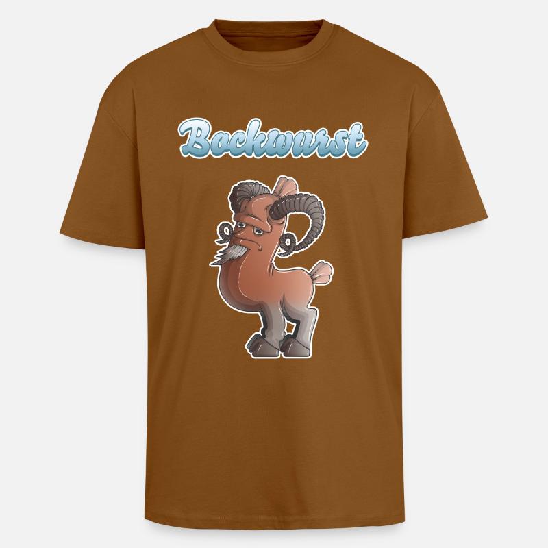 Bockwurst - T-shirt unisexe oversize épais - toffee