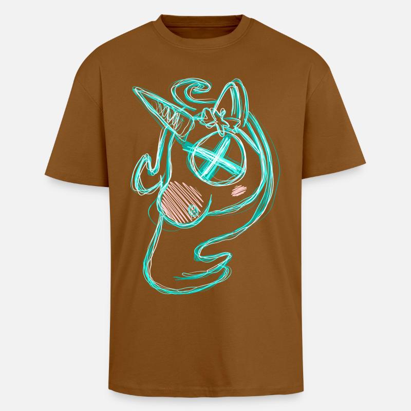 Uni vert mort - T-shirt unisexe oversize épais - toffee