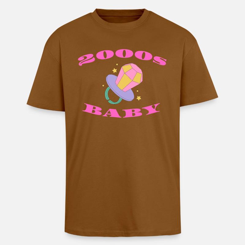 Bébé des années 2000 - T-shirt unisexe oversize épais - toffee