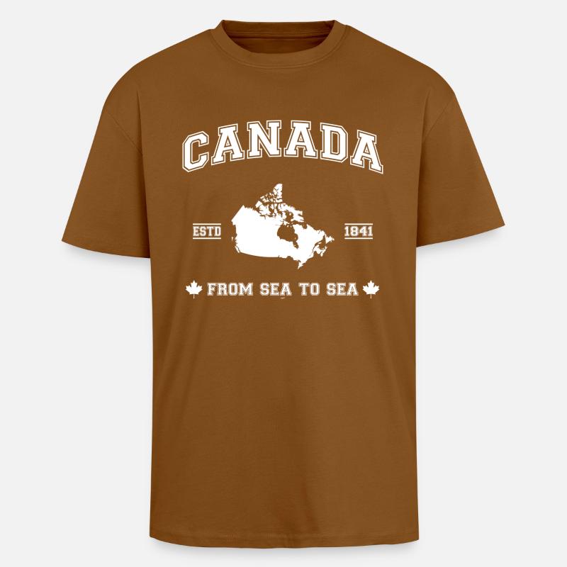 Canada map - T-shirt unisexe oversize épais - toffee