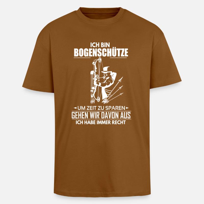 Bogenschütze - Oversized Heavyweight Unisex T-Shirt - Toffee