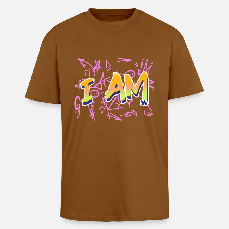 Ich bin die Lebensbotschaft - Oversized Heavyweight Unisex T-Shirt - Toffee