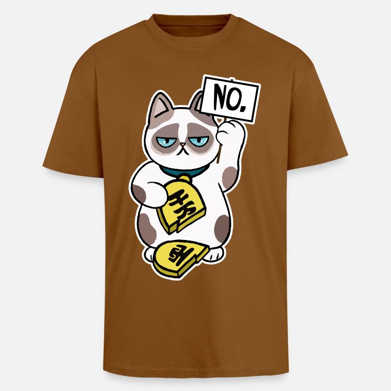 Conception de chat malchanceux - T-shirt unisexe oversize épais - toffee