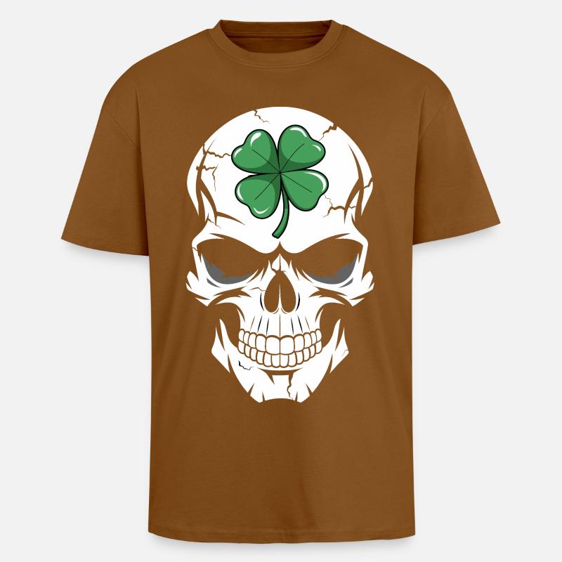 Fusion du crâne de trèfle - T-shirt unisexe oversize épais - toffee
