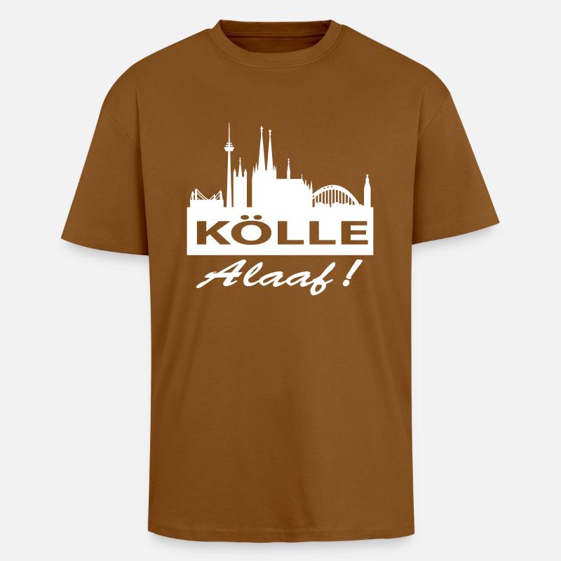 Skyline Cologne - Koelle Alaaf! - Carnaval - T-shirt unisexe oversize épais - toffee