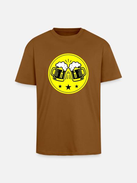 Beer Party Icon - Unisex Oversized Heavyweight T-shirt - toffee