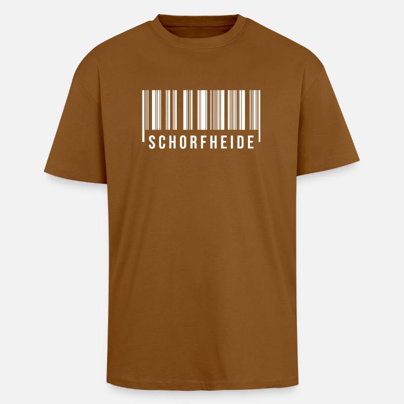 Schorfheide Strichcode - Oversized Heavyweight Unisex T-Shirt - Toffee